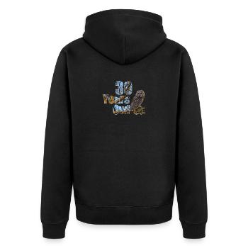 30 ans owl-ed (30 ans) 30 ans - Veste à capuche bio Premium Unisexe - noir - Dos - Nico (187cm)