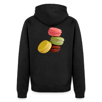Macaron - Veste à capuche bio Premium Unisexe - noir - Dos - Nico (187cm)