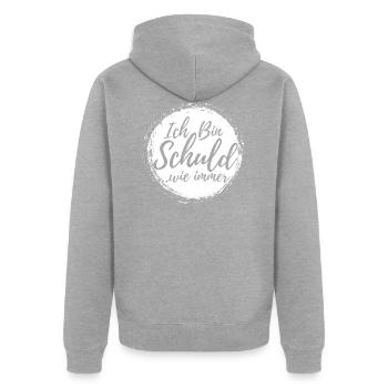 Je suis la faute Drôle de Sarcastique Cadeau - Veste à capuche bio Premium Unisexe - gris chiné - Dos - Nico (187cm)