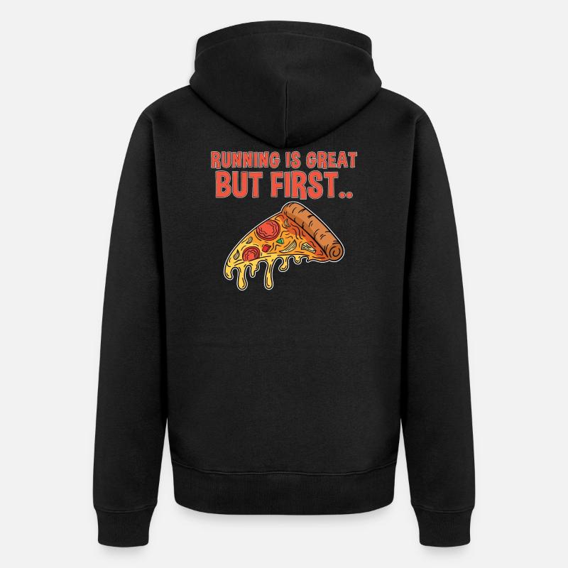 PIZZA JOGGING RUNNING - Veste à capuche bio Premium Unisexe - noir