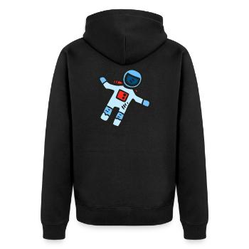 astronaute - Veste à capuche bio Premium Unisexe - noir - Dos - Nico (187cm)