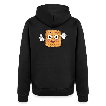 Biscuits Repas gourmand cadeau - Veste à capuche bio Premium Unisexe - noir - Dos - Nico (187cm)