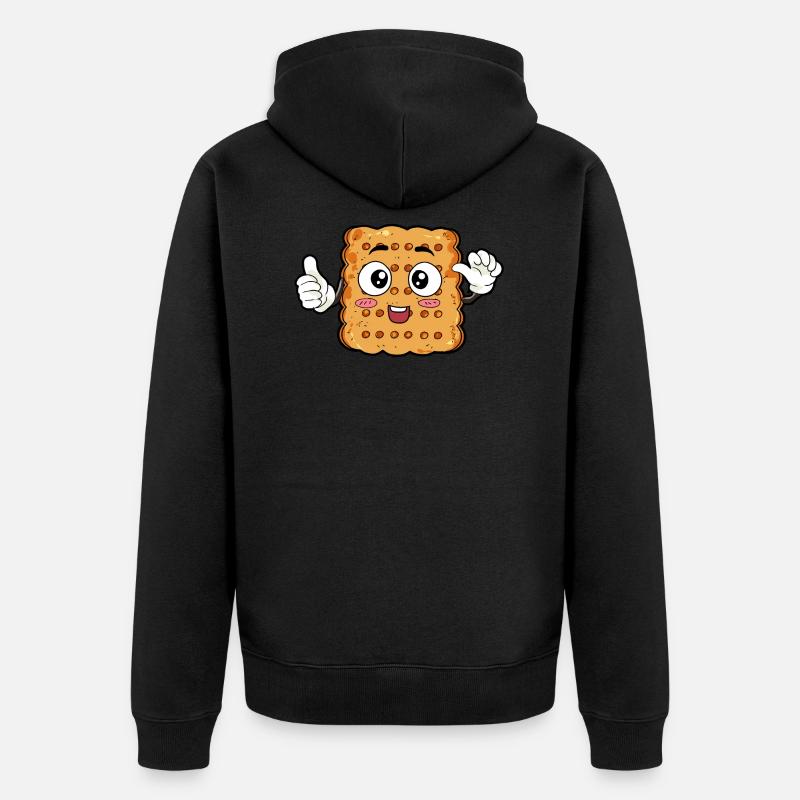 Biscuits Repas gourmand cadeau - Veste à capuche bio Premium Unisexe - noir