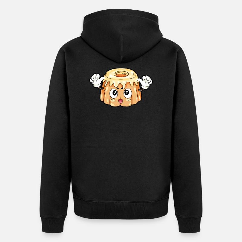 Pudding repas cadeau gourmand - Veste à capuche bio Premium Unisexe - noir