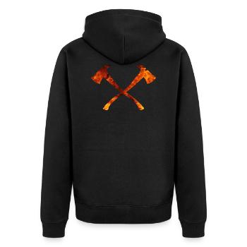 Pompiers - Veste à capuche bio Premium Unisexe - noir - Dos - Nico (187cm)
