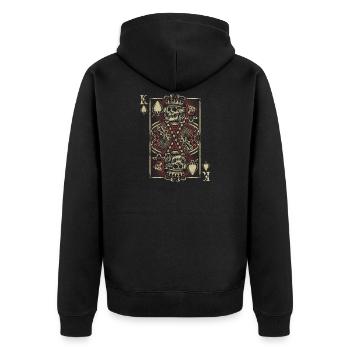 Poker King Skeleton Card Comme - Veste à capuche bio Premium Unisexe - noir - Dos - Nico (187cm)