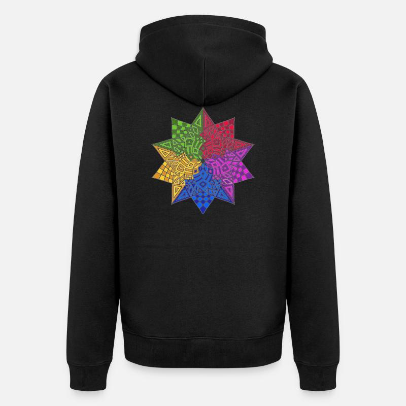 Mandala - Veste à capuche bio Premium Unisexe - noir