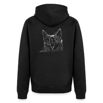 Chat chaton persan maine coon bengal cat siam - Veste à capuche bio Premium Unisexe - noir - Dos - Nico (187cm)