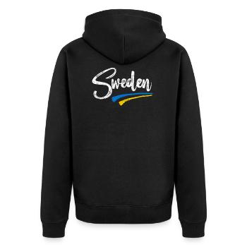Suède - Veste à capuche bio Premium Unisexe - noir - Dos - Nico (187cm)