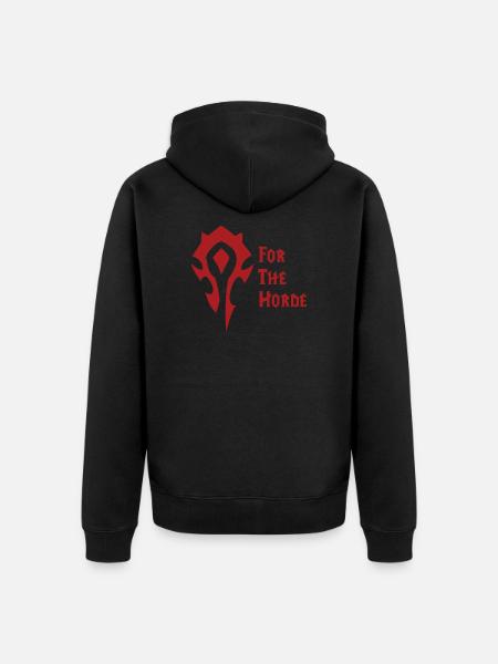 For the horde! Wow - Unisex Premium Organic Zip Hoodie - black