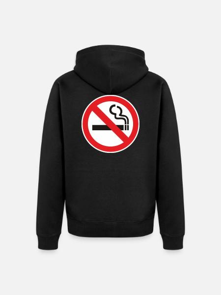 Smoking prohibited | NO SMOKING | T0008 - Unisex Premium Organic Zip Hoodie - black