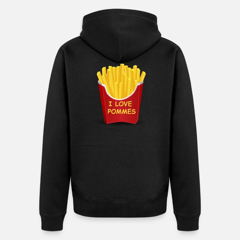 J'AIME LES POMMES - Veste à capuche bio Premium Unisexe - noir