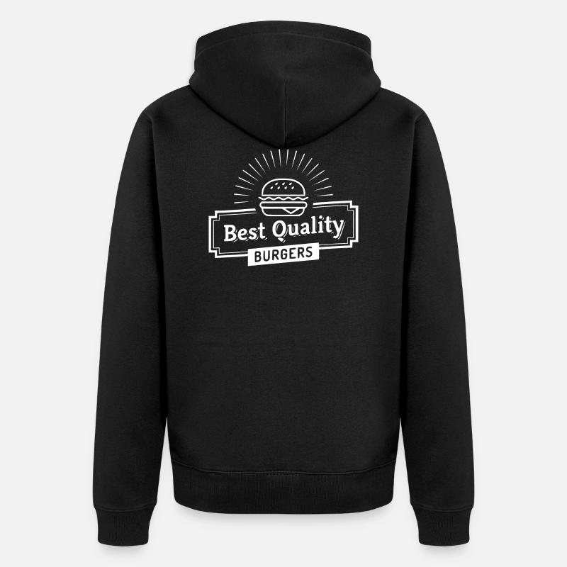 meilleure qualité burger w - Veste à capuche bio Premium Unisexe - noir