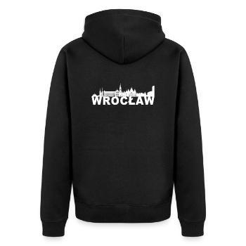 Wroclaw Wroclaw Poland Poland Skyline Gift - Unisex Premium Organic Zip Hoodie - black - Back - Nico (187cm)