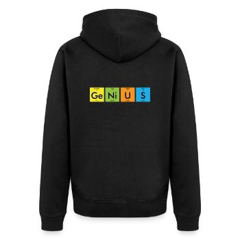 Genius Genius Periodic Table Chemistry Gift - Unisex Premium Organic Zip Hoodie - black - Back - Nico (187cm)