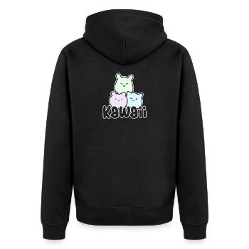 trio kawaii - Veste à capuche bio Premium Unisexe - noir - Dos - Nico (187cm)