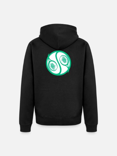 Tennis player fan gift idea - Unisex Premium Organic Zip Hoodie - black