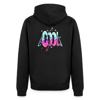 Graffiti - Unisex Premium Bio Zip Hoodie - Schwarz - Hinten - Nico (187cm)