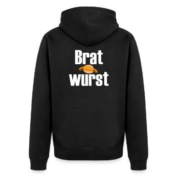 Saucisse rôtie - Veste à capuche bio Premium Unisexe - noir - Dos - Nico (187cm)