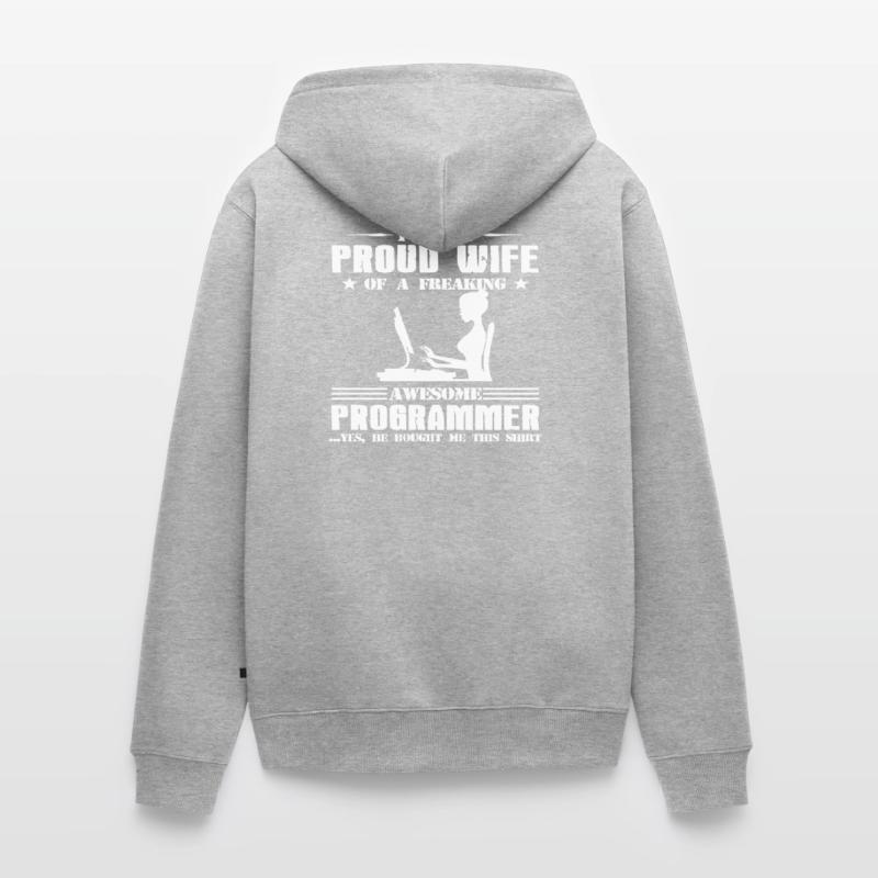 Programmierer Ehefrau Code Computer Der Geschenk Unisex Premium Bio Zip Hoodie