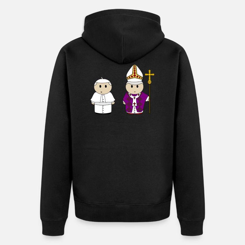 Papst Benedict - Unisex Premium Bio Zip Hoodie - Schwarz