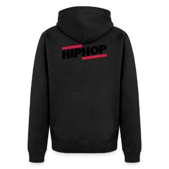 Cadeau Rap Old School Hip Hop - Veste à capuche bio Premium Unisexe - noir - Dos - Nico (187cm)
