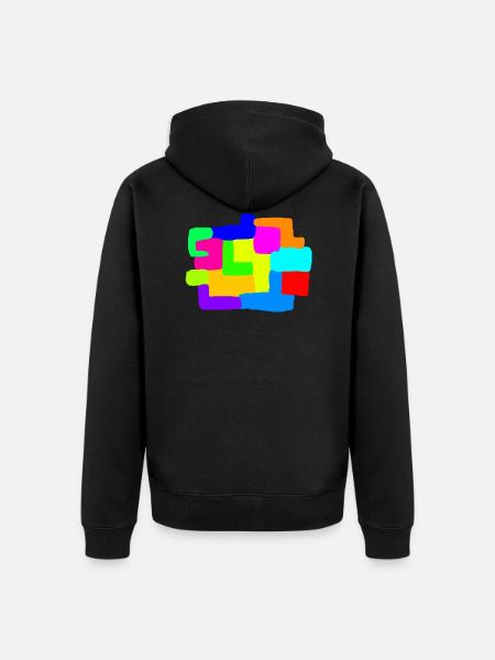 Kunst Gemaelde Modern Art - Unisex Premium Organic Zip Hoodie - black