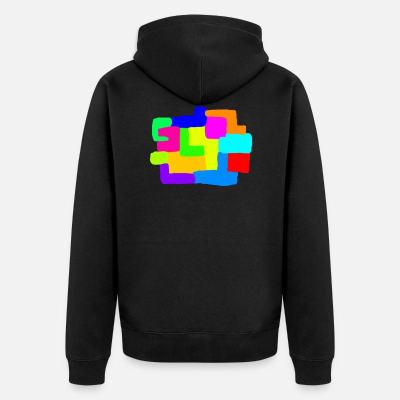 Kunst Gemaelde Modern Art - Unisex Premium Bio Zip Hoodie - Schwarz
