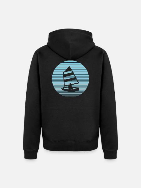 Sail - Unisex Premium Organic Zip Hoodie - black