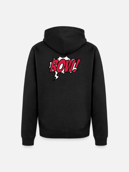 row - Unisex Premium Organic Zip Hoodie - black