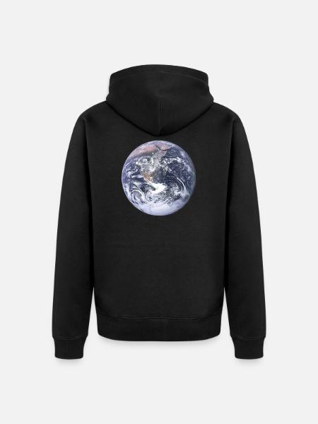 Erde - Unisex Premium Bio Zip Hoodie - Schwarz