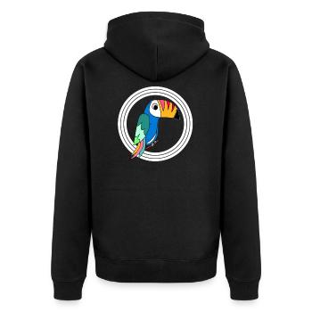 i love tukans - mignon oiseau Tukan - Veste à capuche bio Premium Unisexe - noir - Dos - Nico (187cm)