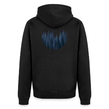 forêt de cônes bleus - Veste à capuche bio Premium Unisexe - noir - Dos - Nico (187cm)