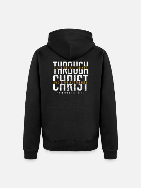 Bibelvers Glaube Jesus - Unisex Premium Bio Zip Hoodie - Schwarz