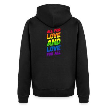 Homosexualité LGBT CSD Gay Pride - Veste à capuche bio Premium Unisexe - noir - Dos - Nico (187cm)