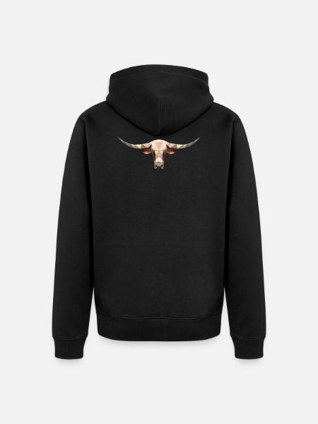 Texas Longhorn - Unisex Premium Organic Zip Hoodie - black