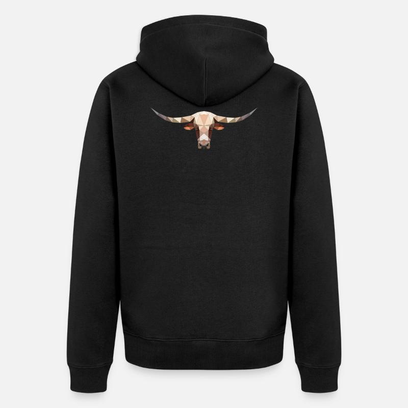 Texas Longhorn - Veste à capuche bio Premium Unisexe - noir