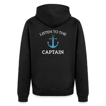 Écoutez le cadeau de voilier de capitaine de voile - Veste à capuche bio Premium Unisexe - noir - Dos - Nico (187cm)