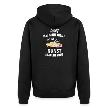 Art disant cadeau d'artiste - Veste à capuche bio Premium Unisexe - noir - Dos - Nico (187cm)