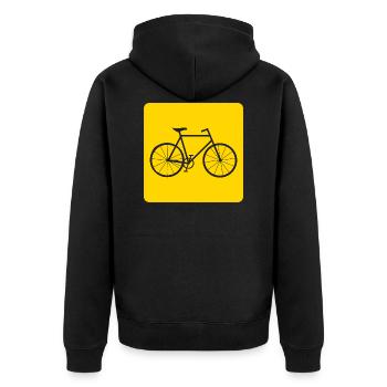 Bike Bike Gift - Unisex Premium Organic Zip Hoodie - black - Back - Nico (187cm)