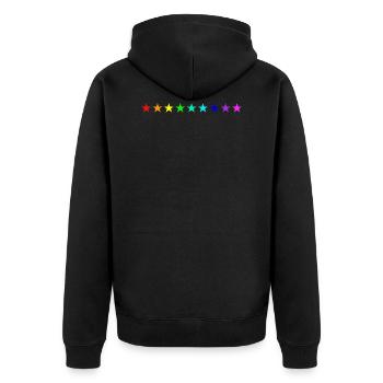Stars Colorful Rainbow Gift Idea Gift Idea - Unisex Premium Organic Zip Hoodie - black - Back - Nico (187cm)