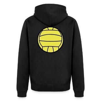 ballon waterpolo - Veste à capuche bio Premium Unisexe - noir - Dos - Nico (187cm)