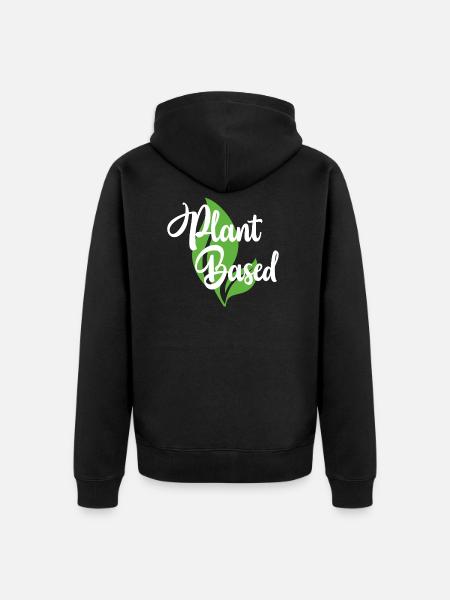 Plant Based Felischfrei Healthy Gift - Unisex Premium Organic Zip Hoodie - black
