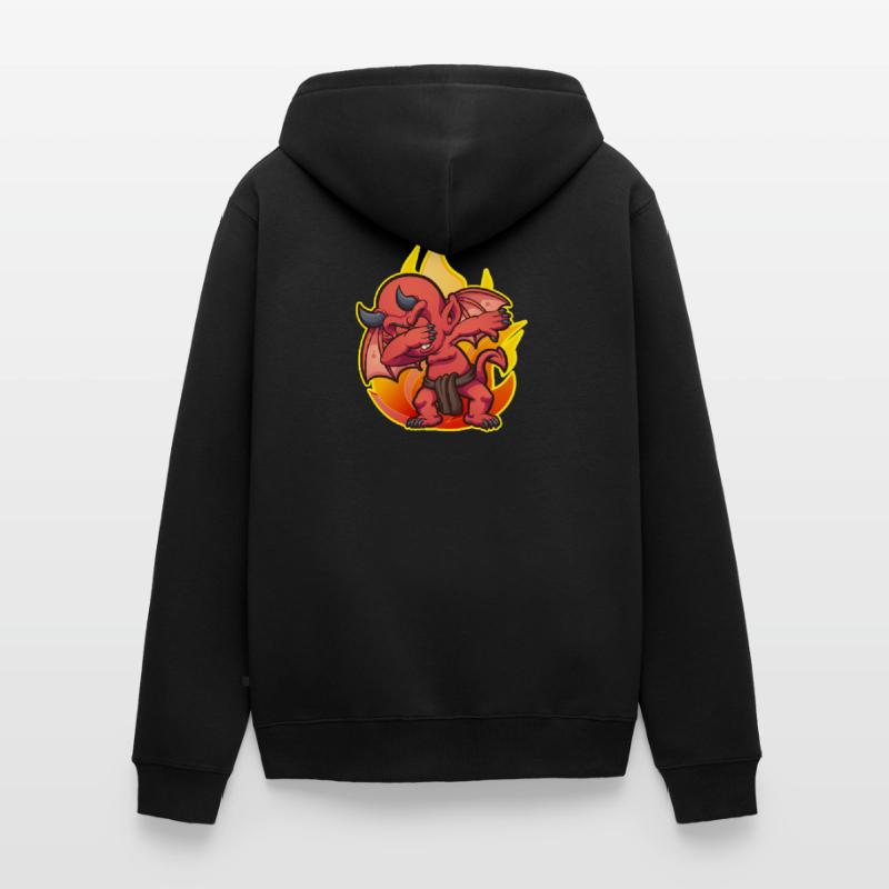 Dabbing Devil Dab Debben Dance Dancing Gift Idea Unisex Premium Organic Zip Hoodie