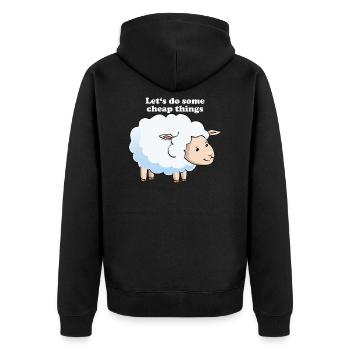 Mouton sait - Veste à capuche bio Premium Unisexe - noir - Dos - Nico (187cm)