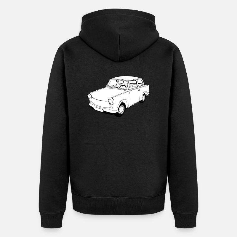  Trabi Aspahltbomber - Unisex Premium Bio Zip Hoodie - Schwarz