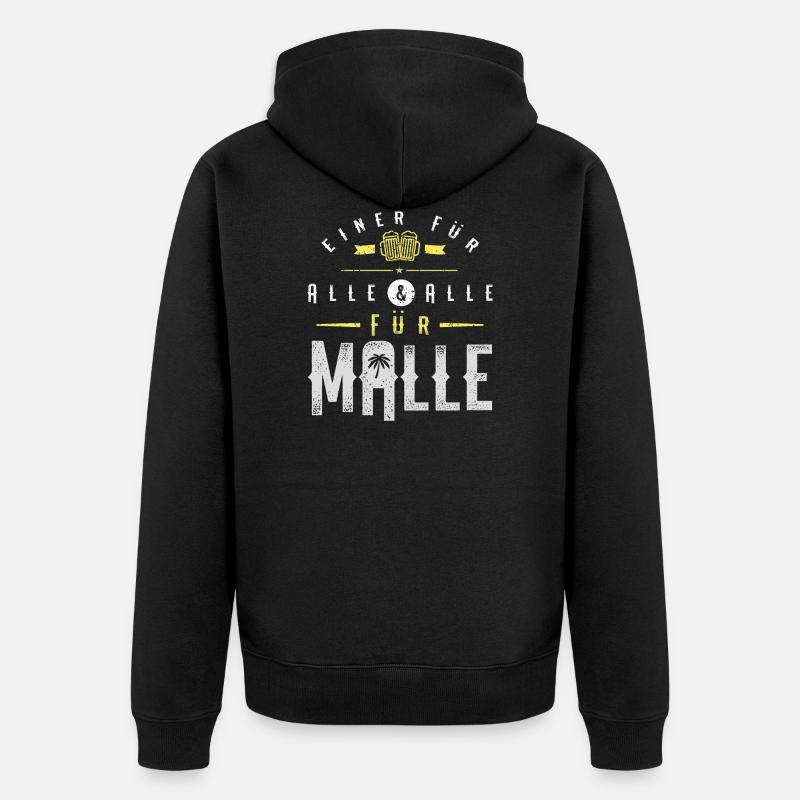 Malle disant bière - Veste à capuche bio Premium Unisexe - noir