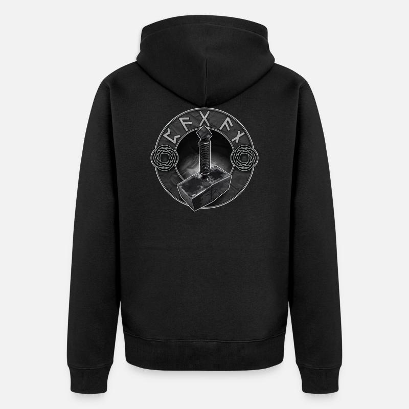 Mjolnir 03 - Veste à capuche bio Premium Unisexe - noir