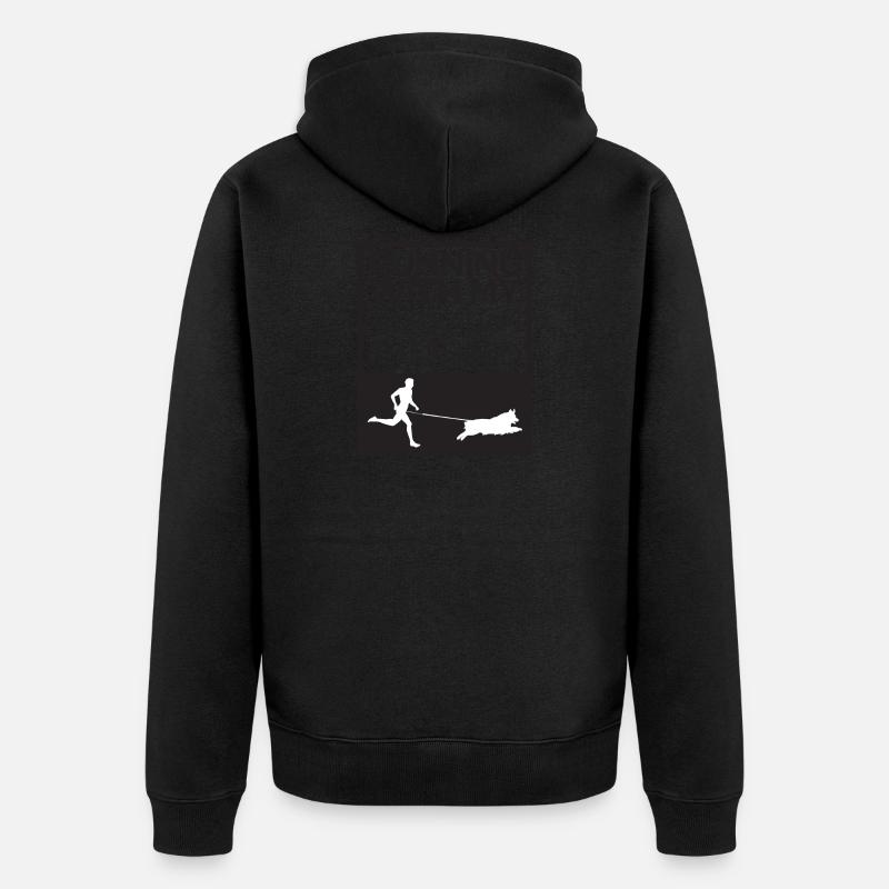 Australischer Schäferhund Hunderasse - Unisex Premium Bio Zip Hoodie - Schwarz