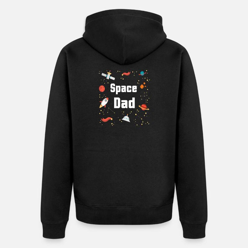 Papa de l'espace - Veste à capuche bio Premium Unisexe - noir
